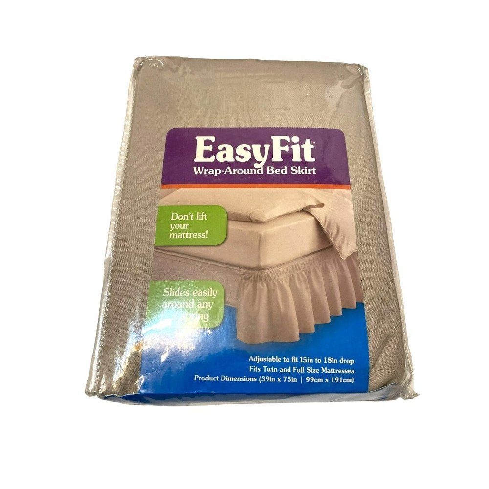 NEW easy fit wrap around bed skirt twin full size camel